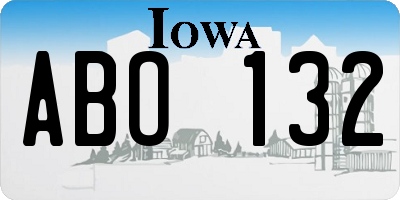 IA license plate ABO132
