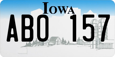 IA license plate ABO157