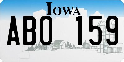IA license plate ABO159