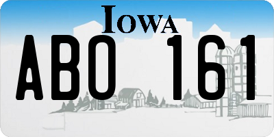 IA license plate ABO161
