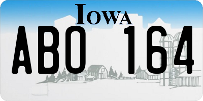 IA license plate ABO164