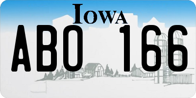 IA license plate ABO166