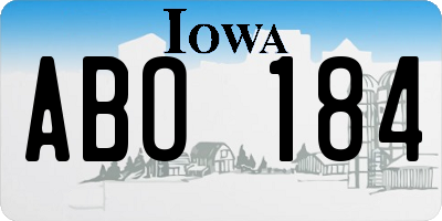 IA license plate ABO184