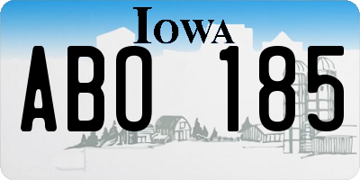 IA license plate ABO185