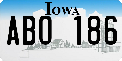 IA license plate ABO186