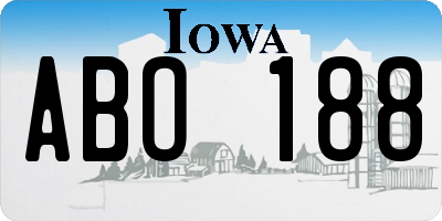 IA license plate ABO188
