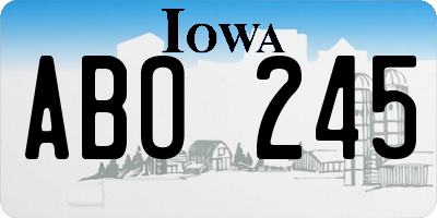 IA license plate ABO245