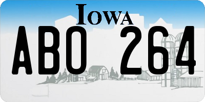 IA license plate ABO264