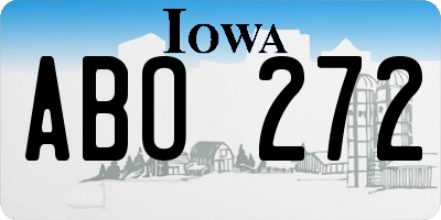 IA license plate ABO272