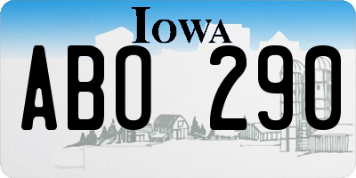 IA license plate ABO290