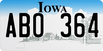 IA license plate ABO364