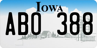 IA license plate ABO388