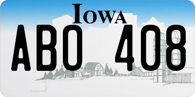 IA license plate ABO408