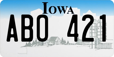 IA license plate ABO421