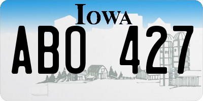 IA license plate ABO427