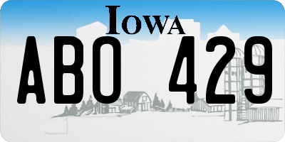 IA license plate ABO429
