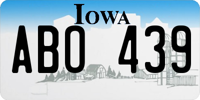IA license plate ABO439