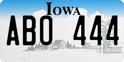 IA license plate ABO444