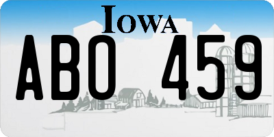 IA license plate ABO459