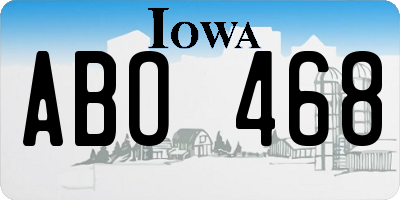 IA license plate ABO468