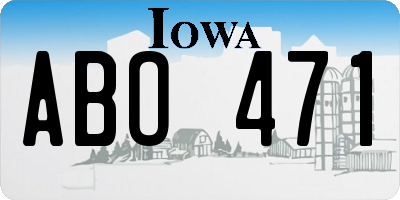 IA license plate ABO471