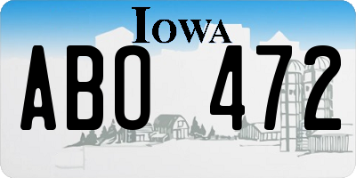 IA license plate ABO472