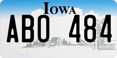 IA license plate ABO484