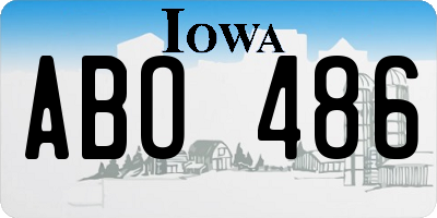IA license plate ABO486