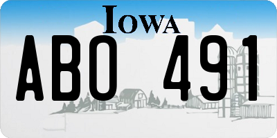 IA license plate ABO491