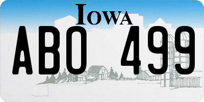 IA license plate ABO499