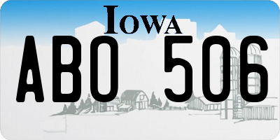 IA license plate ABO506