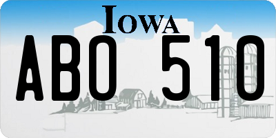 IA license plate ABO510
