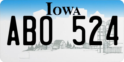 IA license plate ABO524