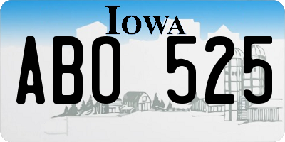 IA license plate ABO525