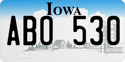 IA license plate ABO530