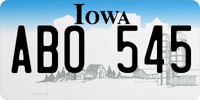 IA license plate ABO545