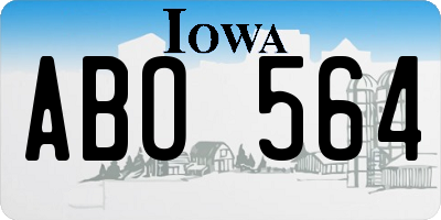 IA license plate ABO564