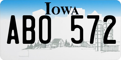 IA license plate ABO572