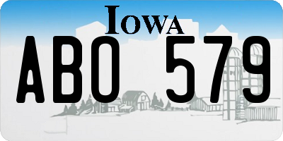 IA license plate ABO579