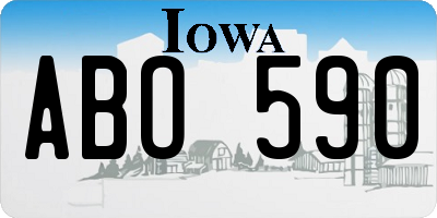 IA license plate ABO590