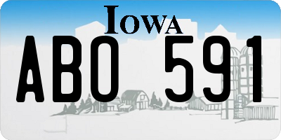 IA license plate ABO591