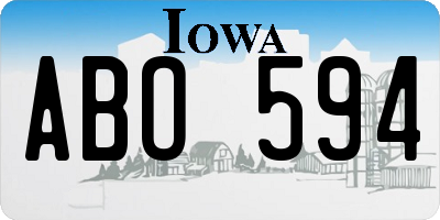 IA license plate ABO594