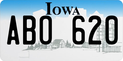 IA license plate ABO620