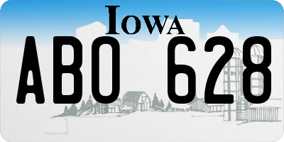 IA license plate ABO628