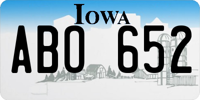 IA license plate ABO652