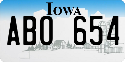 IA license plate ABO654
