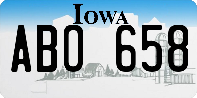 IA license plate ABO658
