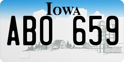 IA license plate ABO659