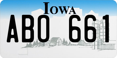 IA license plate ABO661