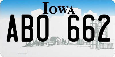 IA license plate ABO662